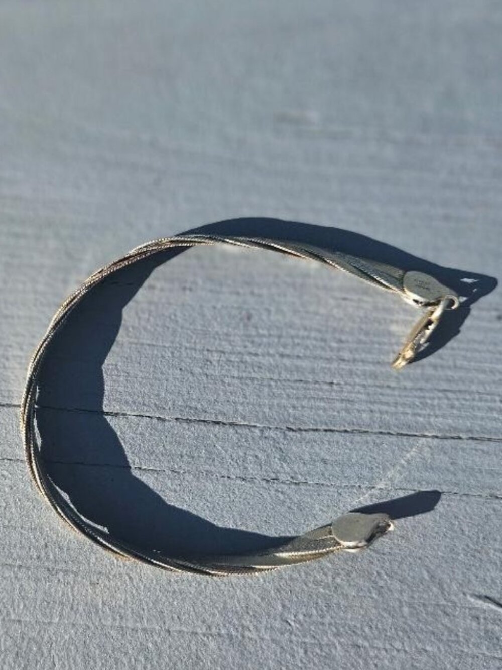 Tri - Color Sterling Italy Bracelet - Picture 10 of 12